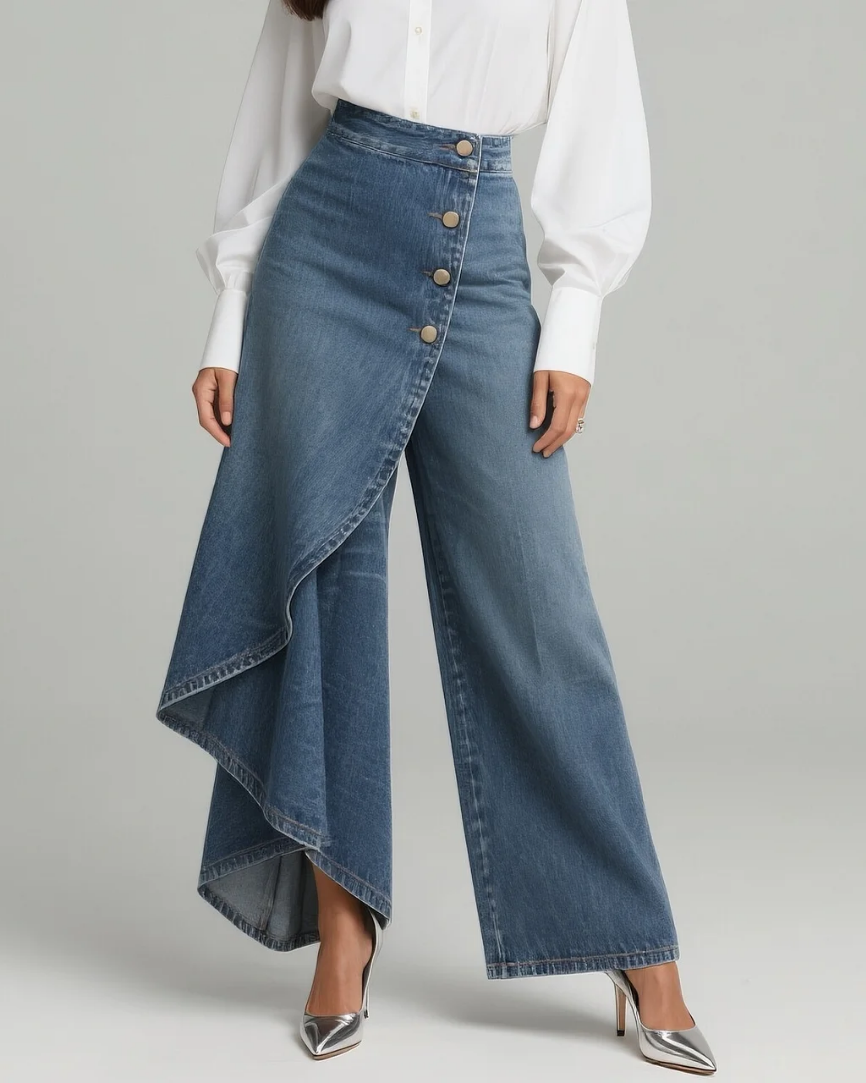 Denim Wickelhose