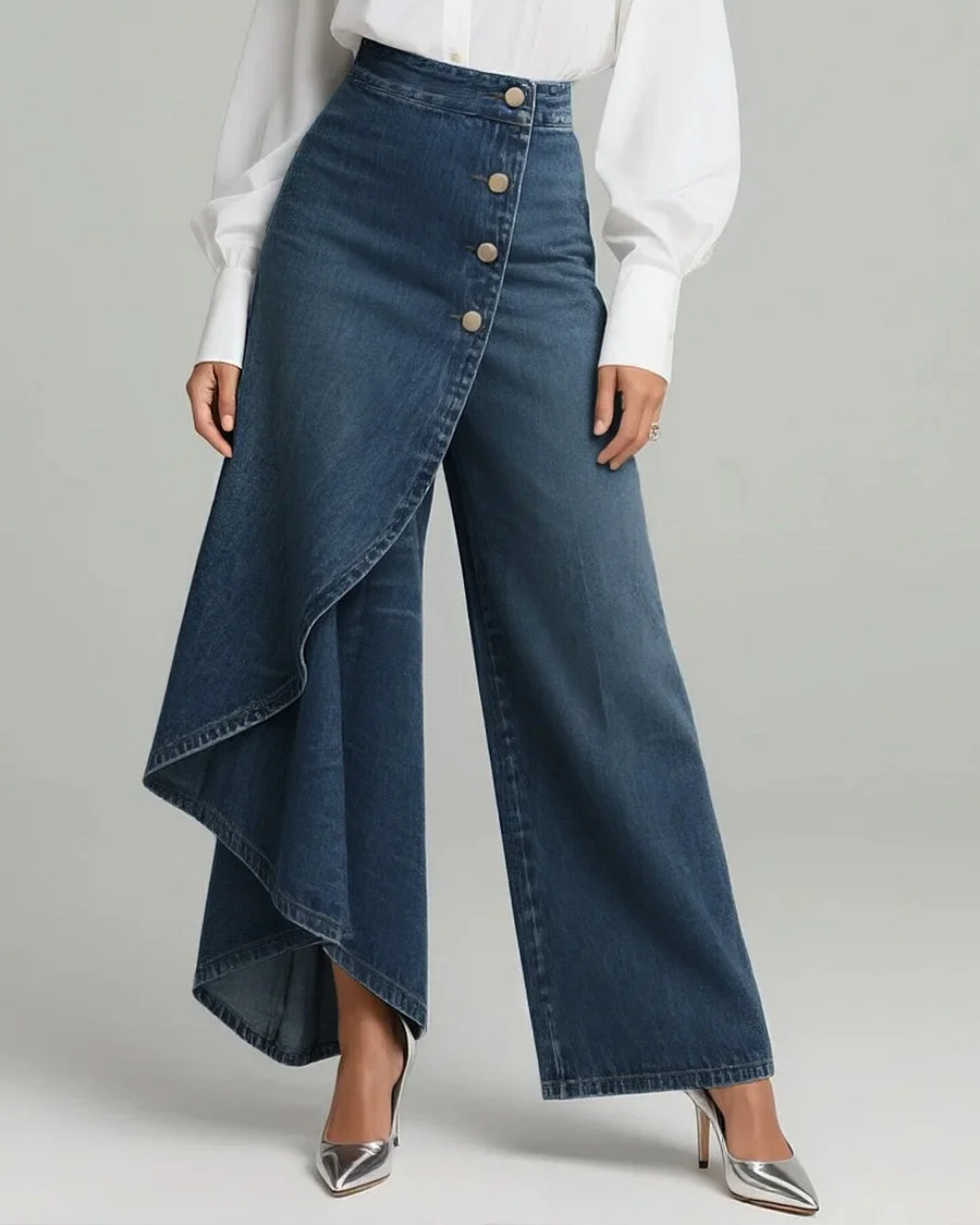 Denim Wickelhose