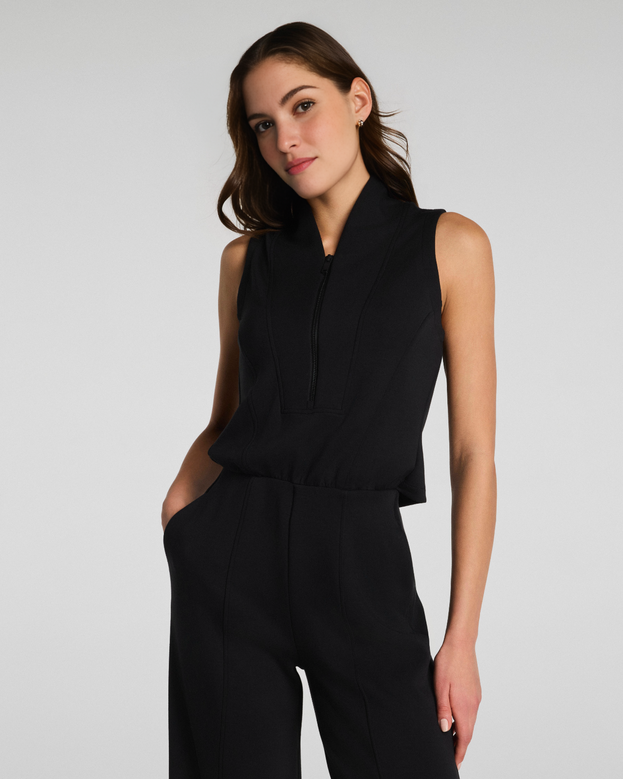 AirEssentials Shawl Collar Half Zip Jumpsuit (Buy 2 Free Shipping & Extra $5 off)