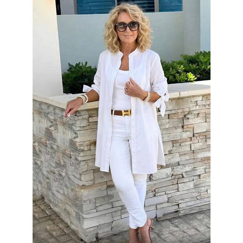 SOLEIA | Bow Sleeve Swing Blouse