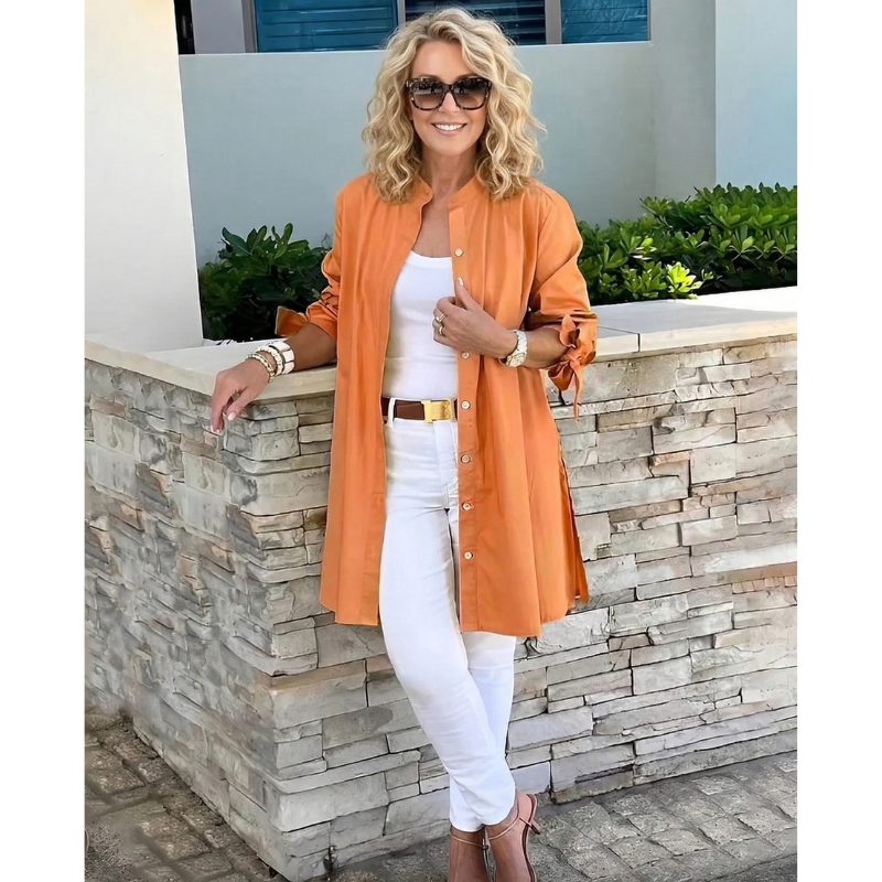 SOLEIA | Bow Sleeve Swing Blouse