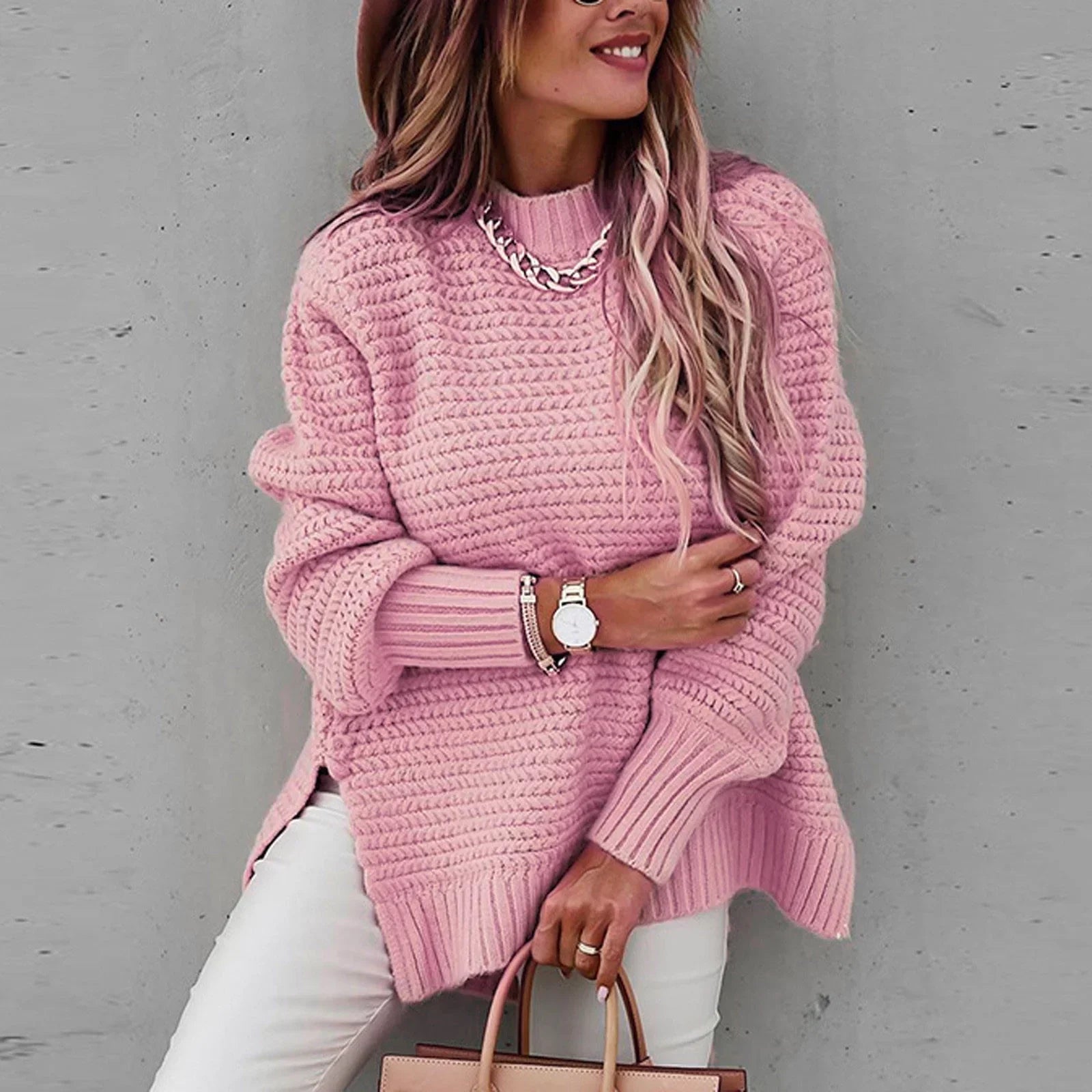 Oversized knit sweater