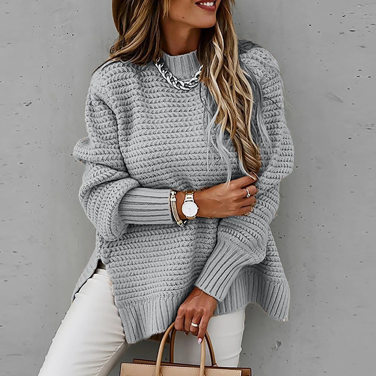Oversized knit sweater