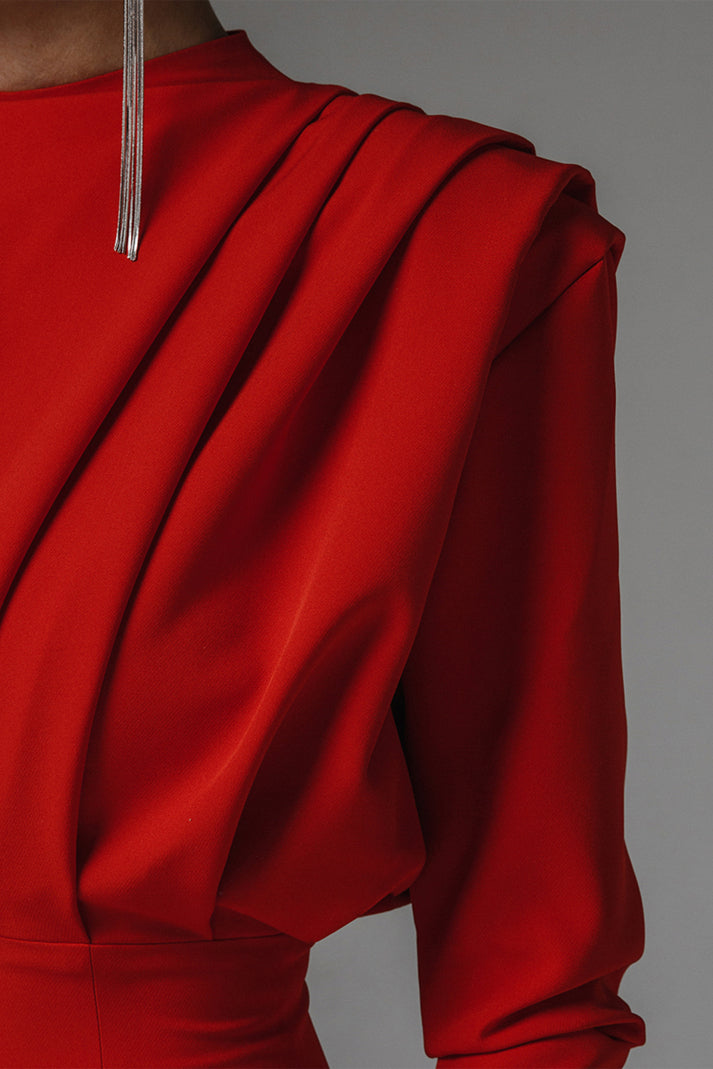 Adele Pleated Maxi Dress